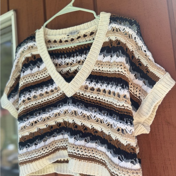 Liu Jo Knit V Sweater Tee, Italian - Picture 4 of 9